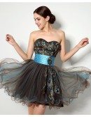 Unique Brown Aqua Hot Prom Dress Embroideried For Homecoming