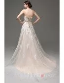A-line Sweetheart Court Train Wedding Dress