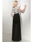 Elegant Long White Evening Dress With Special Lace Beading Top