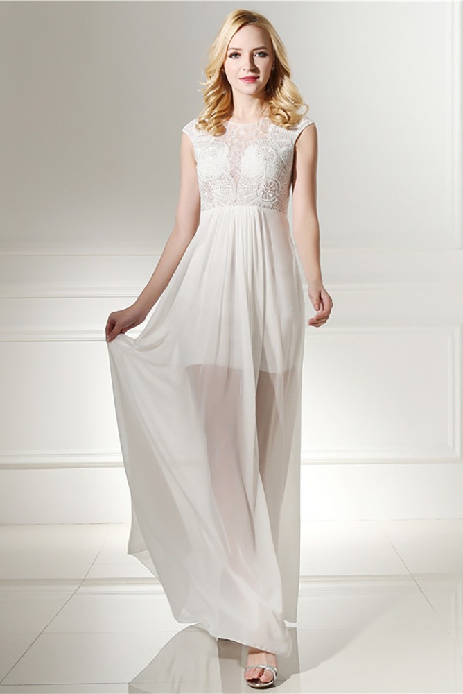 white long gown for ladies