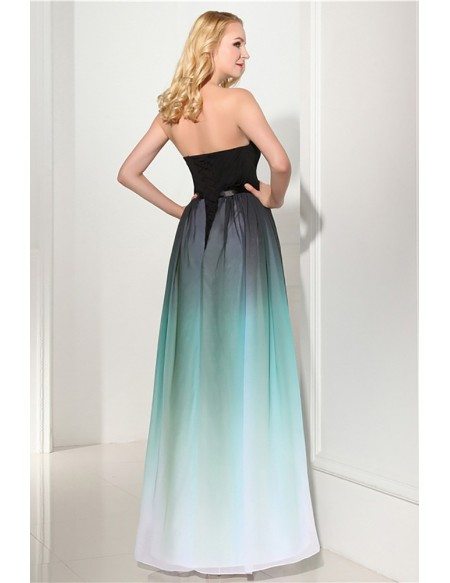 2018 Strapless Ombre Long Prom Dress Sweetheart For Woman