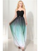 2018 Strapless Ombre Long Prom Dress Sweetheart For Woman