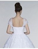 Full Figured Tulle Ballroom Wedding Gowns With Cap Sleeves