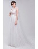 Simple All Tulle Boho Beach Bridal Dress For Destination Weddings