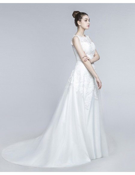 Modest Short Lace Beach Bridal Dress For Summer Wedding