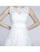 Modest Short Lace Beach Bridal Dress For Summer Wedding