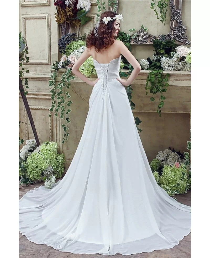 Simple Chiffon Summer Bridal Dress For Destination Weddings #H76023 ...