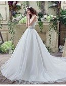 Cheap Corset Ballroom Bridal Dress With Beaded Lace Waist