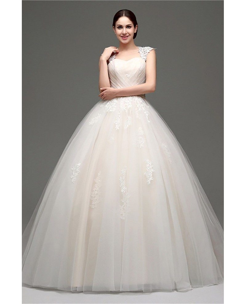 Casual Ballroom Champagne Bridal Gowns 