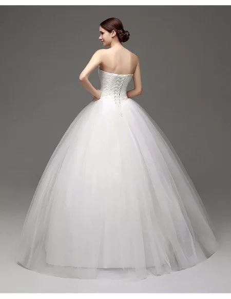 Cheap Simple Strapless Ballroom Bridal Gowns For Weddings 2018