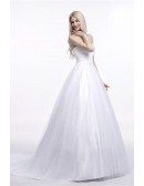 Elegant Corset Strapless Bridal Dress Ball Gown With Beading