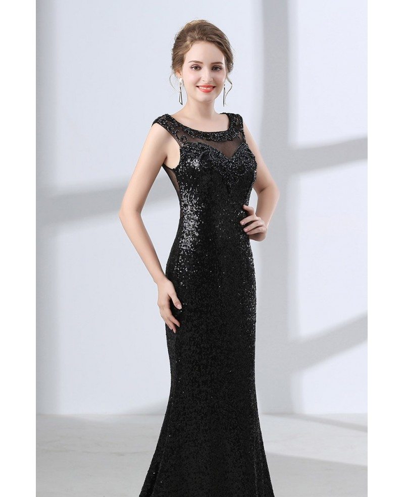 black sparkly bridesmaid dress