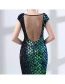 Fitted Mermaid Sparkly Green Prom Dress With Shiny Sequins
