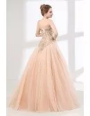 Pink Ball Gown Lace  Quinceanera Dress With Crystal Sweetheart Neckline