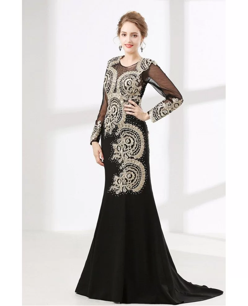 petite black gown