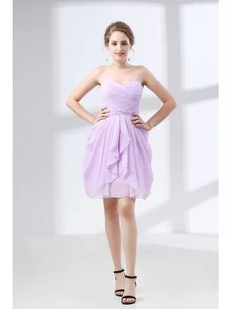 Simple Cheap Short Lilac Homecoming Dress Corset For Girls