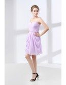 Simple Cheap Short Lilac Homecoming Dress Corset For Girls