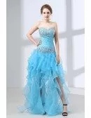 Different Long Slit Pool Prom Dress With Beading Top 2018
