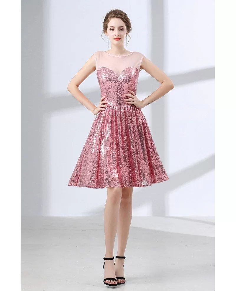 pink sparkly homecoming dress