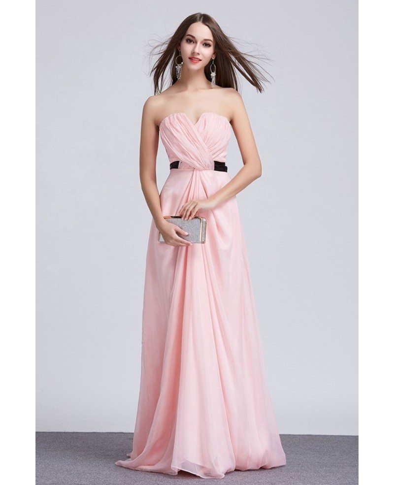 Stylish A-Line Sweetheart Chiffon Sweep Train Prom Dress With Ruffle #KC179 $62.9 - GemGrace.com Stylish A-Line Sweetheart Chiffon Sweep Train Prom Dress With Ruffle #KC179 $62.9 - GemGrace.com
