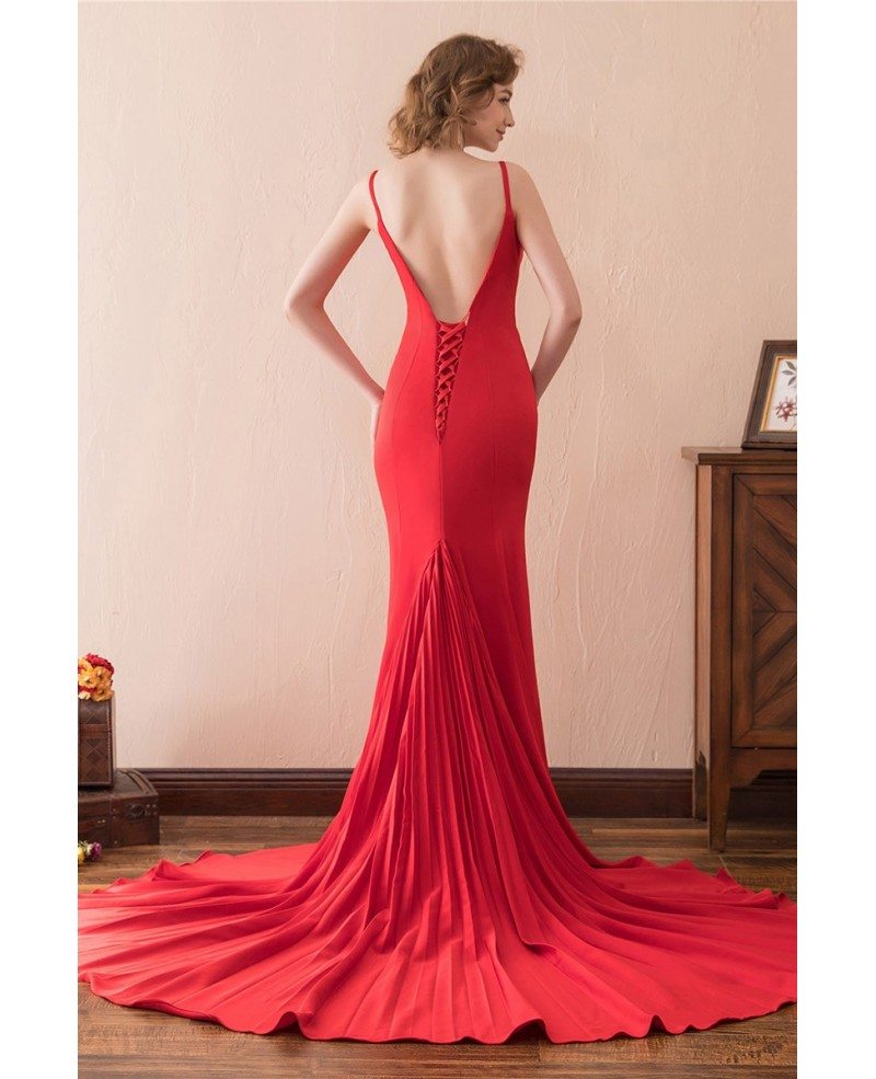 red trumpet dress