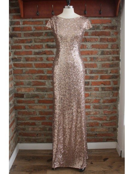 Gold Sparkly Bridesmaid Dresses Long Metallic Formal Dress With Drape Down Under $100