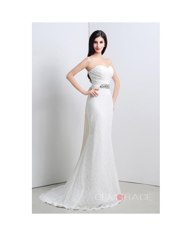 Mermaid Sweetheart Floor-length Wedding Dress #C23120 $192 - GemGrace.com
