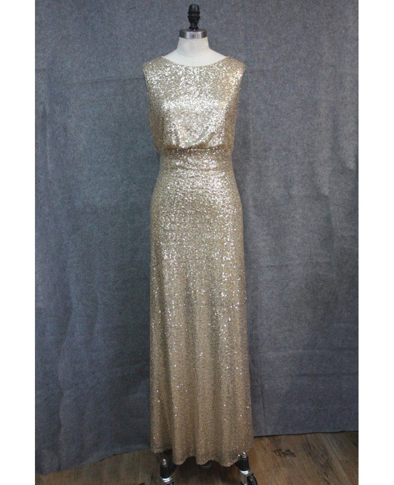 long gold sparkly dress