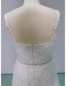 Country Chic High Low Lace Short Wedding Dress with Straps Perfect for Rustic Weddings