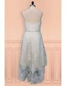 Country Chic High Low Lace Short Wedding Dress with Straps Perfect for Rustic Weddings