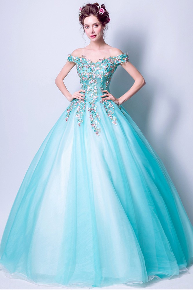 Aqua Blue Prom Dresses 2018
