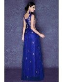 Unique Peacock Long Prom Dress With Sparkly Sequins