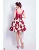 Beaded Embroidery Short Homecoming Dress Pink For Teens