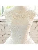 Cute Short Lace Cap Sleeve Short Wedding Dress Lace Tulle