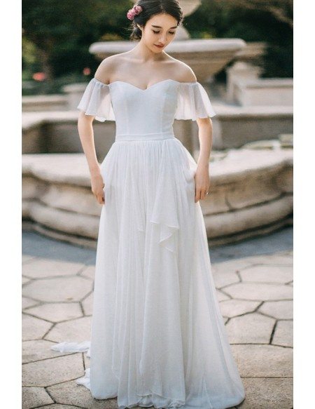 Flowy Chiffon Wedding Dress Discount, 57% OFF | www.emanagreen.com