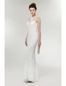 Sleeveless White/ivory Slim Mermaid Prom Dress For Petite Women