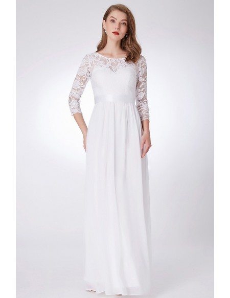 elegant white evening gown