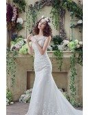 Mermaid Scoop Neck Court-train Wedding Dress
