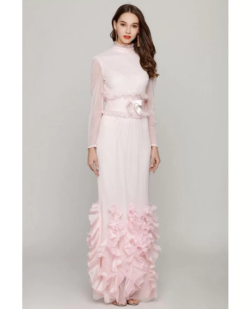 baby pink fishtail dress