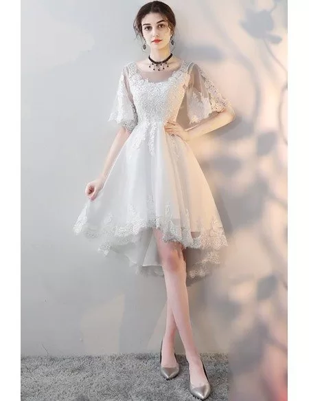 white cocktail party dress