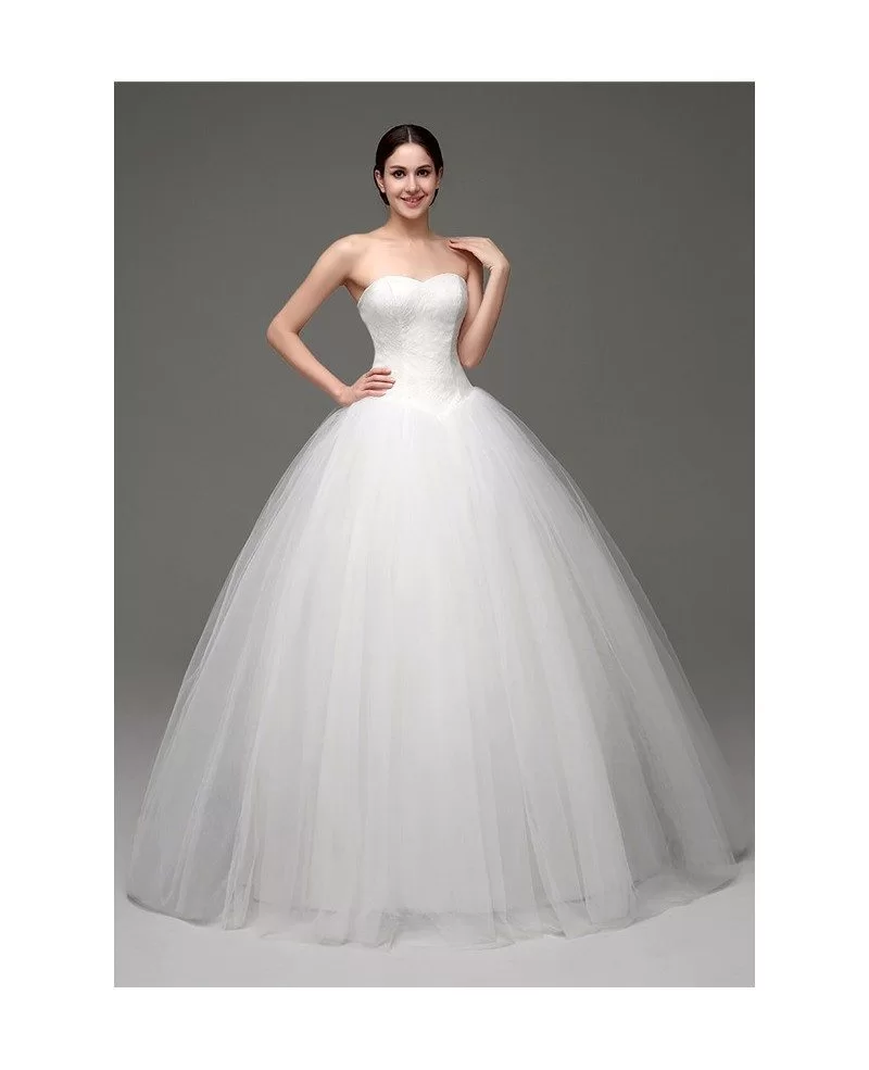 Ball Gown Sweetheart Floor Length Wedding Dress C Gemgrace Com