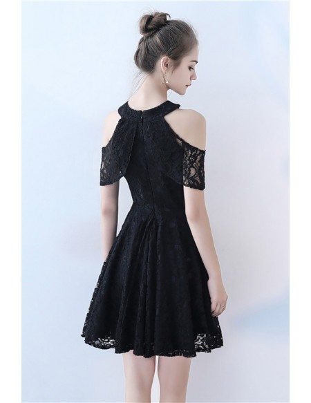 Little Black lace Short Party Dress Aline