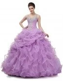Ball-gown Sweet-heart Floor-length Prom Dress with Beading