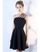 Fashion Little Black Homecoming Dress with Multi Straps