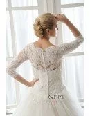 Ball-Gown Scoop Neck Chapel Train Tulle Wedding Dress With Beading Appliques Lace