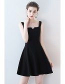 Little Black Mini Homecoming Party Dress Aline Flare
