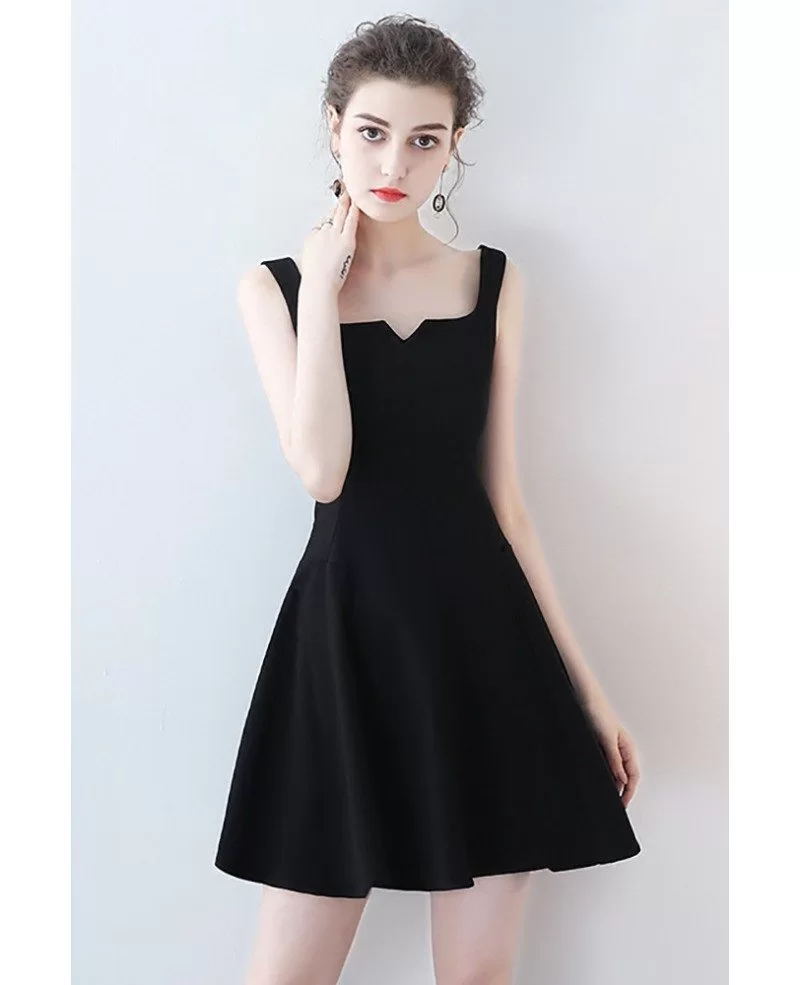 Little Black Mini Homecoming Party Dress Aline Flare #HTX86028 ...