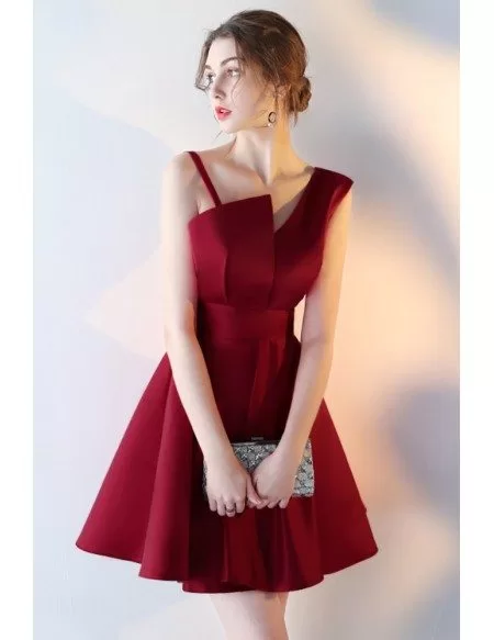 red hoco dress