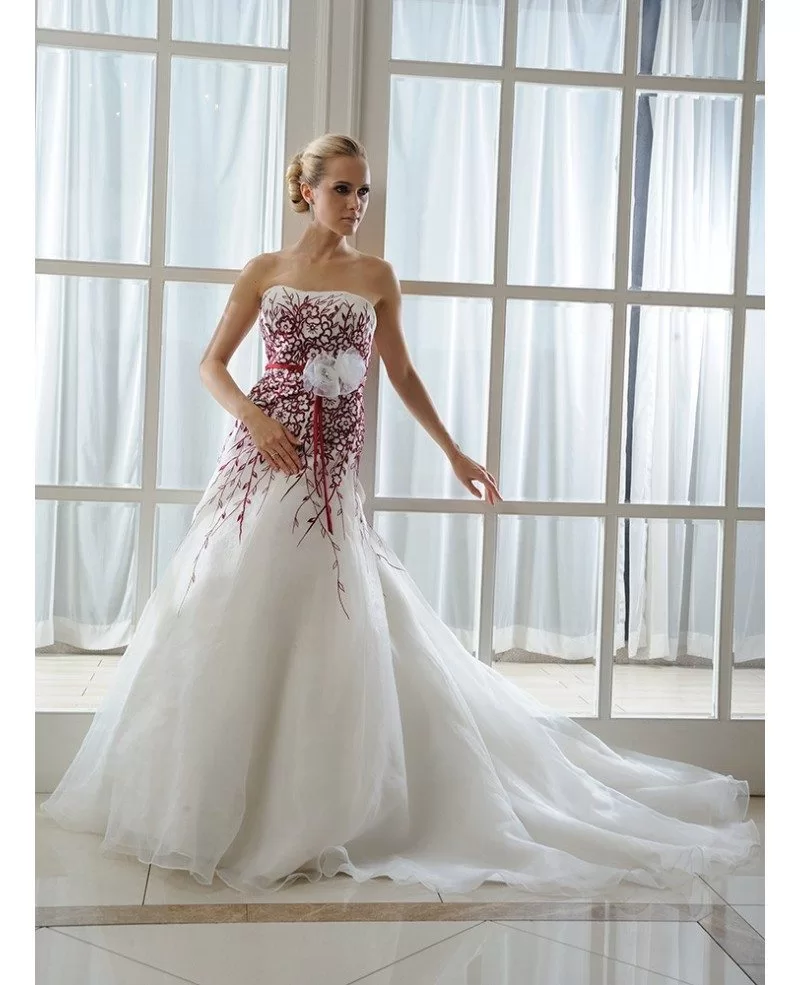 Mermaid Strapless Cathedral Train Tulle ...