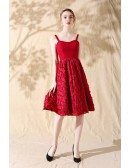 Chic Leaf Lace Aline Short Homecoming Party Dress with Straps